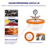 BACOENG 2.8 Quart Vacuum Chamber, Pyrex Glass Degassing Chamber Kit