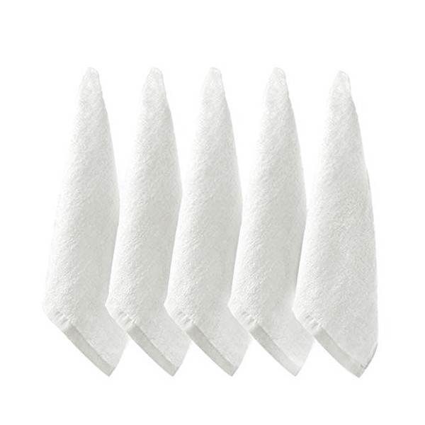 Foraineam 15 Pack 10 x 10 inch Facial Washcloths Ultra Soft Bamboo Fiber Baby Bath Towels Face Cloths