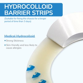 10 PCS Ostomy Barrier Strips, Ostomy Supplies, Skin Barrier Strip Elastic Ostomy Barrier Tape Hydrocolloid Extenders for Colostomy Bags