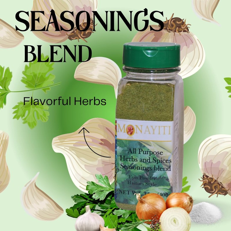 Monayiti Epis Haitian Style Seasoning 14oz (400g). Seasonings Powder. blend