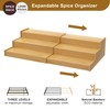 Lenwi Spice Rack Organizer for Cabinet, 3 Tier Expandable Bamboo
