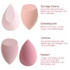 EUDUQ 8-Piece Make Up Sponge Set, Beauty Blender Large Make