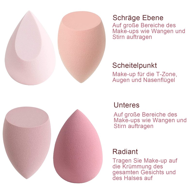 EUDUQ 8-Piece Make Up Sponge Set, Beauty Blender Large Make