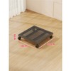 Round Iron Plant Caddy with Locking 360° Wheels, Mobile Flower