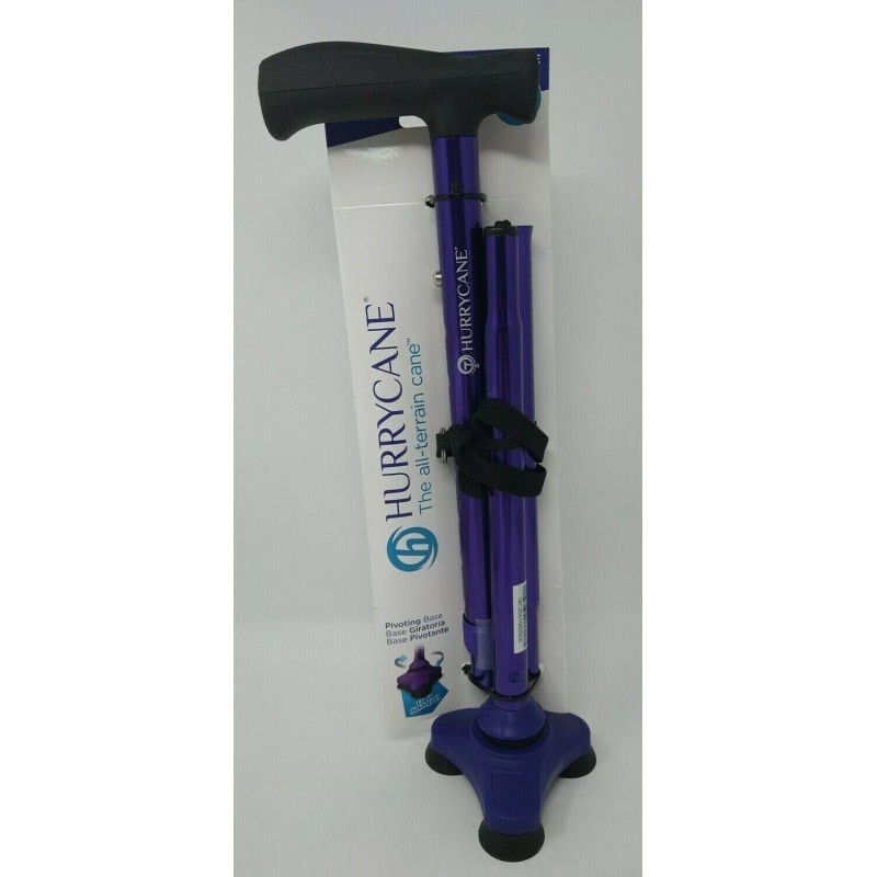 Hurrycane Freedom Edition Folding Cane-T Handle, Pathfinder Purple