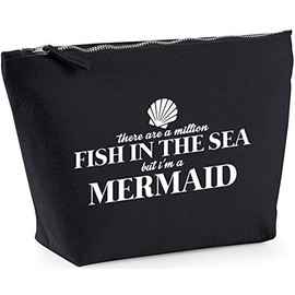 Hippowarehouse A Million Fish In The Sea But I'M A Mermaid printed make up cosmetic wash bag 18x19x9cm