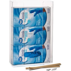 1InTheOffice Acrylic Wall Glove Dispenser, Glove Box Holder Wall Mount, 3 Box Glove Holder Capacity