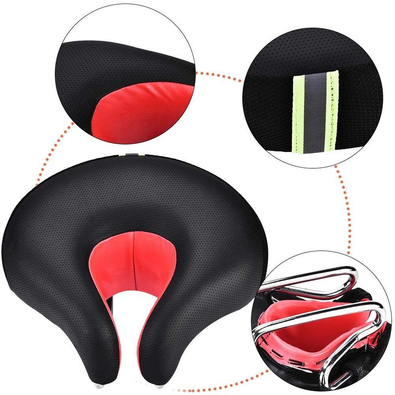 Ergonomic Mountain Bike Cycling Bicycle Split Nose Shape Saddle Cushion