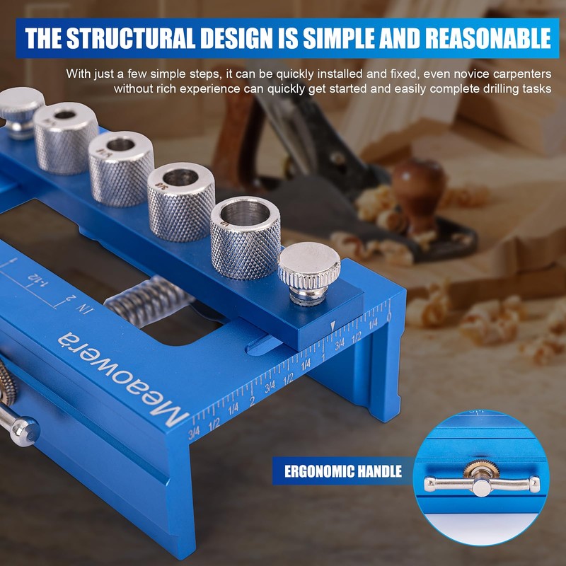 Meaowera Dowel Jig Kit & Biscuit Jointer Set – Adjustable