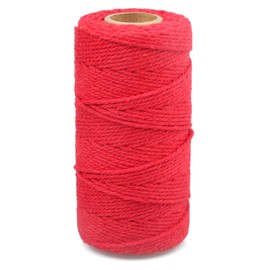 jijAcraft Red Twine String, 328 Feet Valentine's Day Bakers Twine String, 2MM Heavy Duty Packing String for Valentine's Day DIY Crafts, Present Decoration, Gift Wrapping, Craft Wrapping