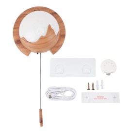 Wall Mounted Aroma Diffuser USB LED Wall Hanging Automatic Aromatherapy Diffuser Essential Oil Diffuser with Remote Control for Bathroom Wood Grain Color