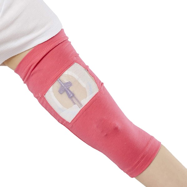 Care+Wear Unisex Ultra-Soft Antimicrobial Long PICC Line Cover Fuchsia LG
