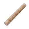 WDONAY Wooden Rolling Pin 5.91"×0.79" Wood Dough Rolling Pin Embossed
