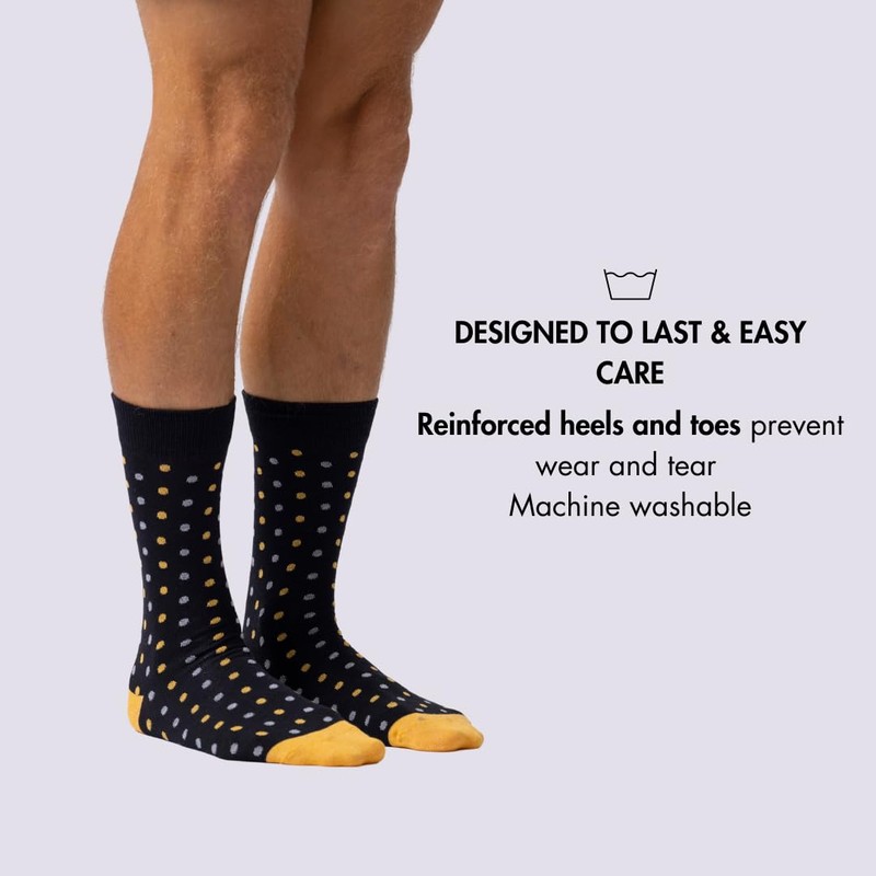BARGAIN BUNDLE Cotton Patterned Crew Socks for Men - Size