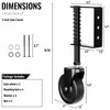 4" Spring Loaded Caster, Heavy Duty Rubber Wheel for Wooden