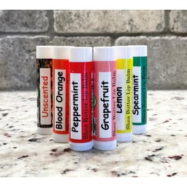 Northridge Oak - 100% All Natural Lip Balm - Beeswax, Shea Butter, Coconut Oil, Vitamin E and Pure Essential Oils - 7 Different Options to Choose From (Unscented 5 Pack)