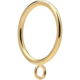 1.5-Inch Inner Diameter Metal Curtain Rings with Eyelets,Fits Up to 1 1/4-Inch Rod Wire Diameter 4.5mm (Gold-36pcs)