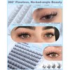 TOOCHUNAG Spider Lash Clusters Breeze Wispy Cluster Eyelash Extensions Fluffy