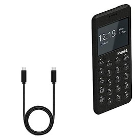 BoxWave Cable Compatible with Punkt MP02 - DirectSync PD Cable (3ft) - USB-C to USB-C (100W), Type C Braided 3ft Charge and Sync Cable for Punkt MP02 - Jet Black