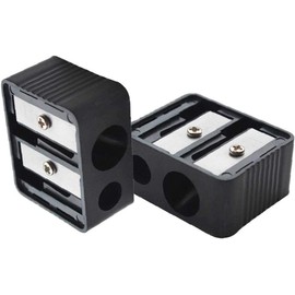 Sharpener, Cosmetic Sharpener Double Holes for Eyebrow Lip Liner Eye Pencil School Office Supplies