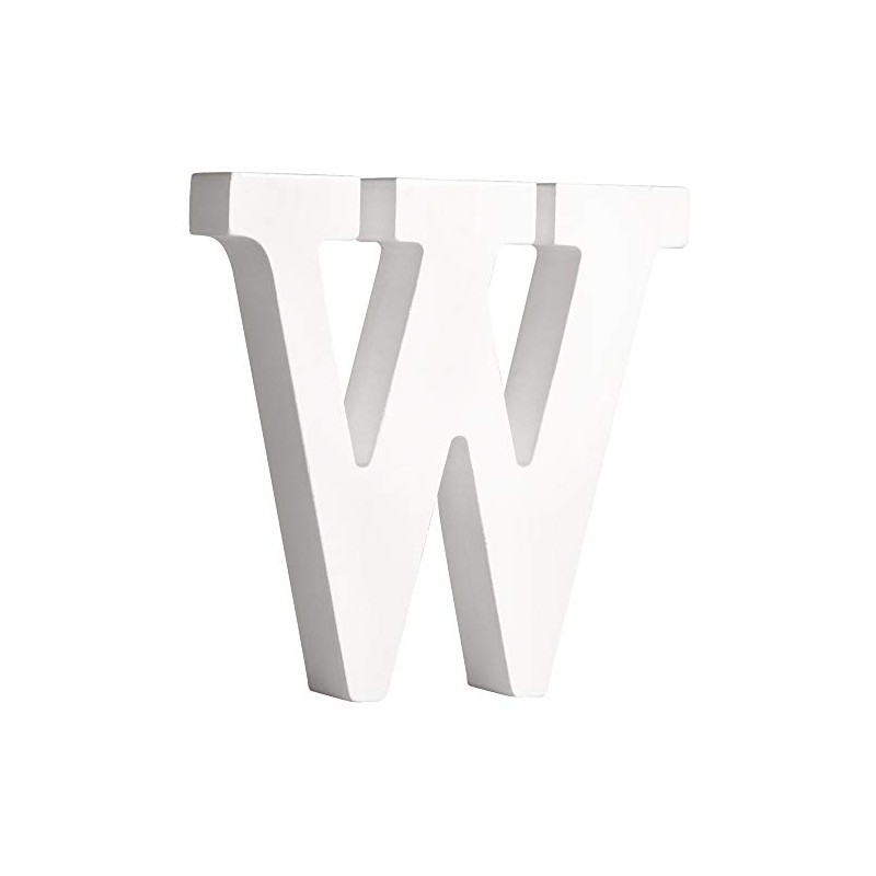Rayher 62674000 MDF Letter W, White, 11 cm, Thickness 2