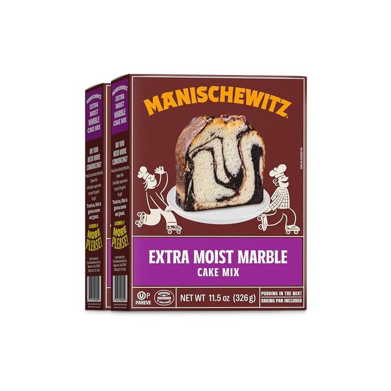 Manischewitz Extra Moist Marble Cake Mix 11.5oz (2 Pack), Kosher