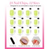 24 Pcs Short Square Press On Nails with Jelly Glue,Reusable