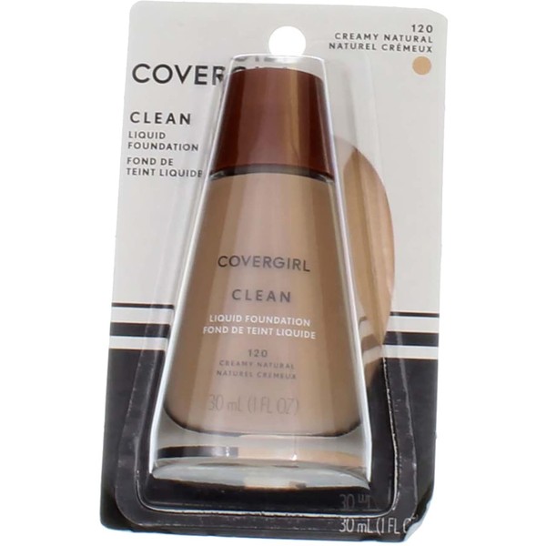 CoverGirl Clean Liquid Foundation, # 120 Creamy Natural, 1 Ounce