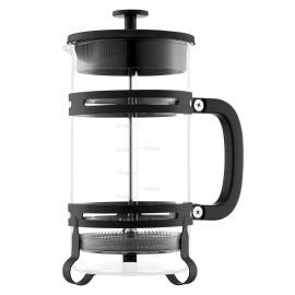 French Press Coffee Maker 34 Oz Borosilicate Glass Stainless Steel Filter Large Capacity For Home Camping Usecolor: Black Color