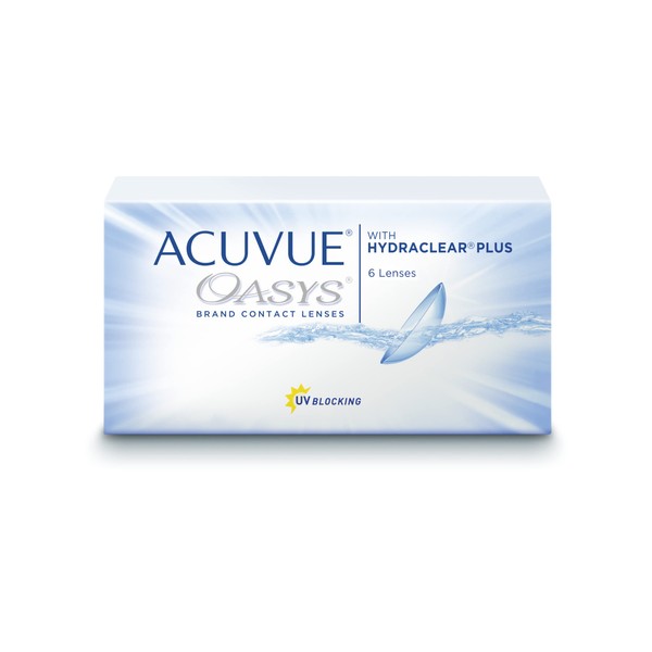 Acuvue Oasys 2 week soft lenses, 6, BC 8.4 millimeters,
