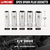 LLNDEI 3/8-Inch Drive Spark Plug Socket Set 7PCS, SAE &