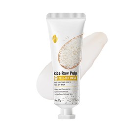 Rice Raw Pulp Peel-Off Mask, Purifying Pores Peel-Off Mask, Deeply Clean & Controls Oil, Removes Blackheads, Purifies Pores Delicate Facial Skin, Hydrolyzed Rice Extract, 1.76 oz.