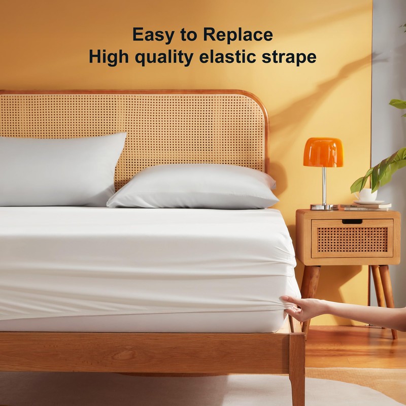 Sonive Double Fitted Sheet, Soft Breathable Bed Sheets, Extra Large
