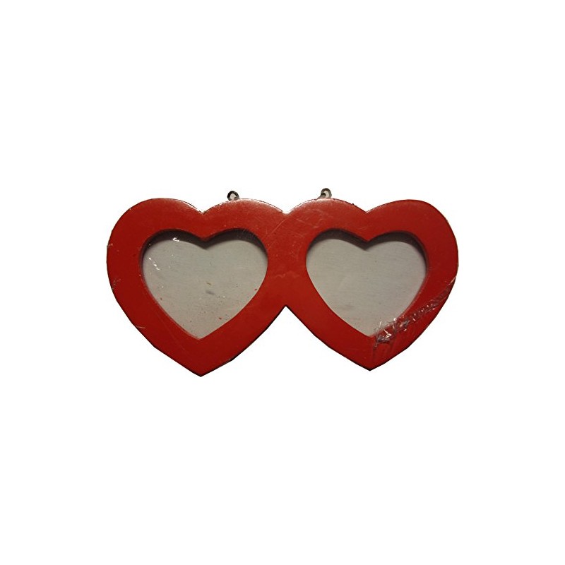 'Heart Design Photo Frame/Picture Frame Red Double Heart "