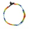 Idin Handmade Anklet - Wax cord braided with multicoloured beads