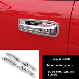 KELEIMAI Car Accessories Fit for Dodge Ram 1500 2024 2023 2022 2021 2020 2019 Door Handle Cover Trims （Chrome Silver with Smart Hole ABS 8PCS
