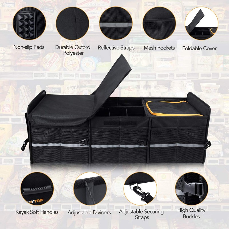 HEYTRIP Large Trunk Organizer With Built-in Leakproof Cooler Bag, 2