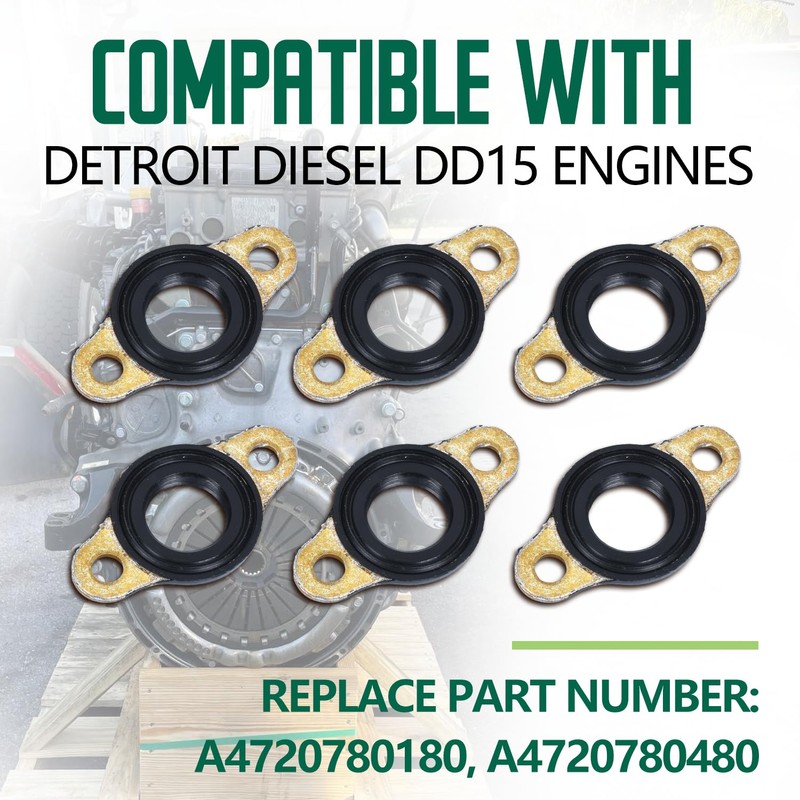 Puruoda Set of 6 Fuel Injector Line Passthrough Seals Compatible