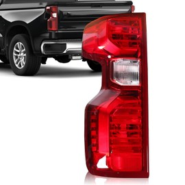 Peforway Left Driver Side Tail Light Fit for Chevy Silverado 1500 2500HD 3500HD 2019-2023 (Non-LED type), Halogen Rear Brake Tail Light GM2800308