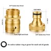 YELUN Garden Hose Quick Connect Solid Brass 3/4" GHT External