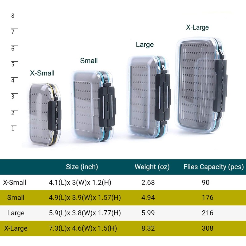 Maxcatch Fly Fishing Box Two-Sided Waterproof Easy Grip Foam Jig