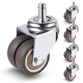 W B D WEIBIDA Office Chair Wheels, Heavy Duty Rubber Chair Casters Replacement, 2 Inch Gaming, Computer, Desk Chair Wheels for Hardwood Floors and Carpet Set of 5