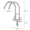 CUZRSIEYI Kitchen 304 Stainless Steel Kitchen Mixer Tap, 360° Swivel