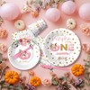 HYOWCHI Our Little Pumpkin Is Turning One Decorations Tableware Girl,
