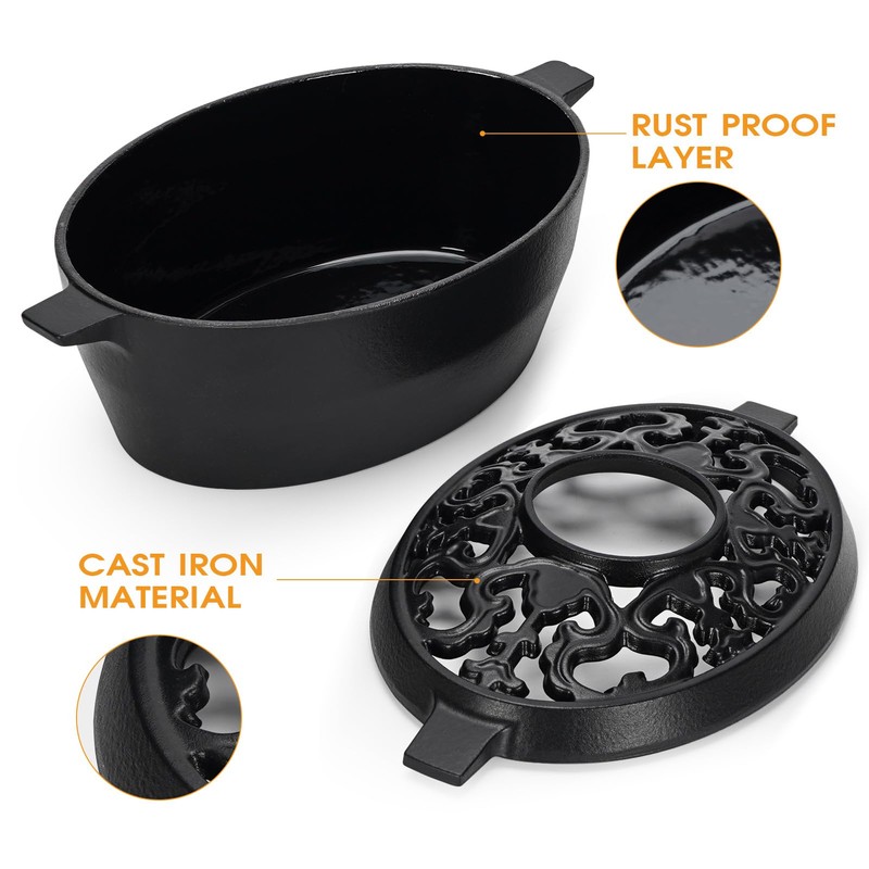 Wood Stove Steamer,2.5Quart Cast Iron Humidifier for Wood Stove,Large Capacity