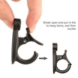 GEZIDEA Light Hanger Hooks,String Light Hooks,Screw-in Hooks for Hanging String Lights and Wire,Plants,Wind Chimes,Plastic,Black,20 Pack