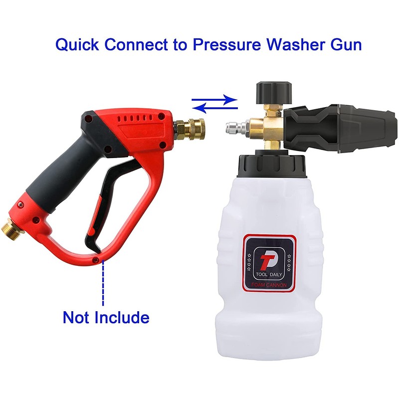 Tool Daily Foam Cannon, 1/4 Inch Quick Connect, Power Washer