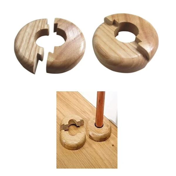 The Home Fusion Company 2 x Varnished Oak Wood 15mm