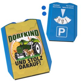 Village Parking Disc with Saying "Dorfkind und stolz darauf für Trckerfahrer zum Führerschein Tractor" Ice Scraper Chicken Cool
