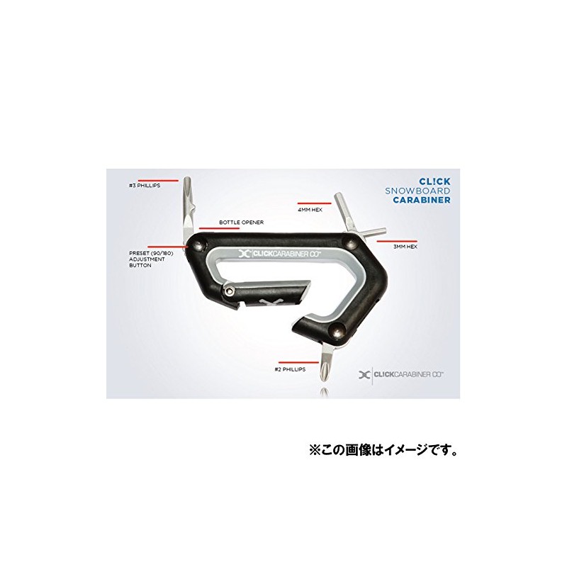 CLICK CARABINER Snowboard Carabiner Black/Blue